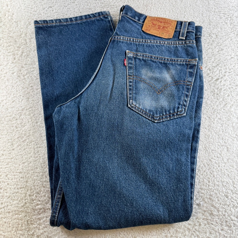 Vintage Levi's 550 Mens 34x30 Tag 33x31 Fit Relaxed Straight Jeans Made in‎ USA